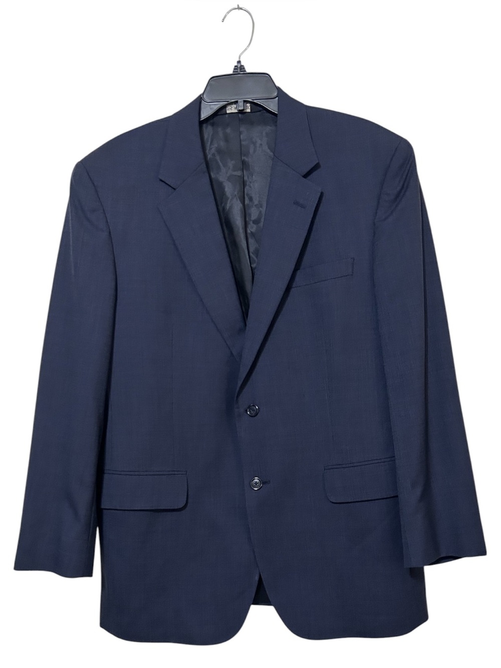 Jos A Bank Mens 43R Dark Navy Wool Suit Jacket Blazer 2-Button Single Vent